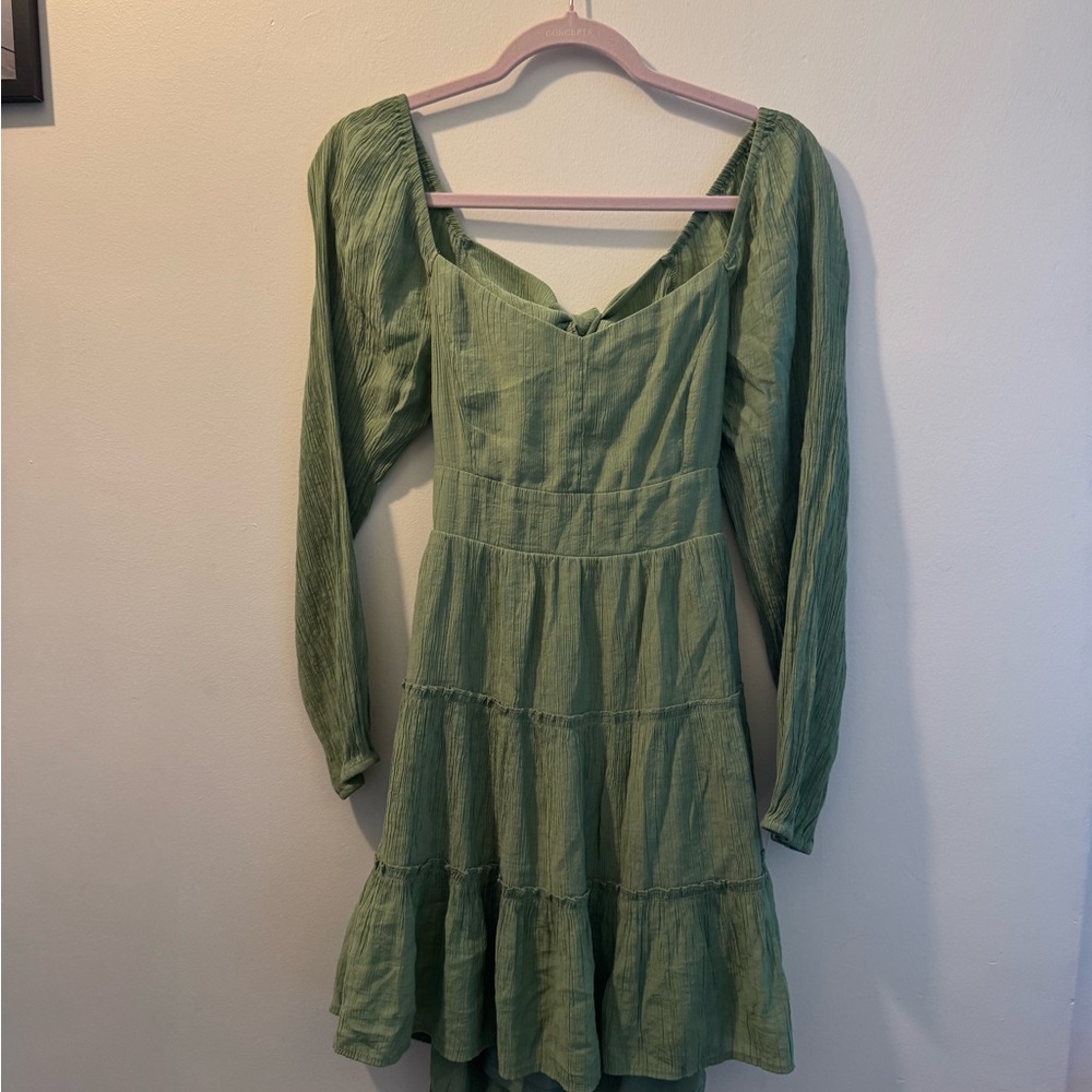 Sage Green Tie Back Dress